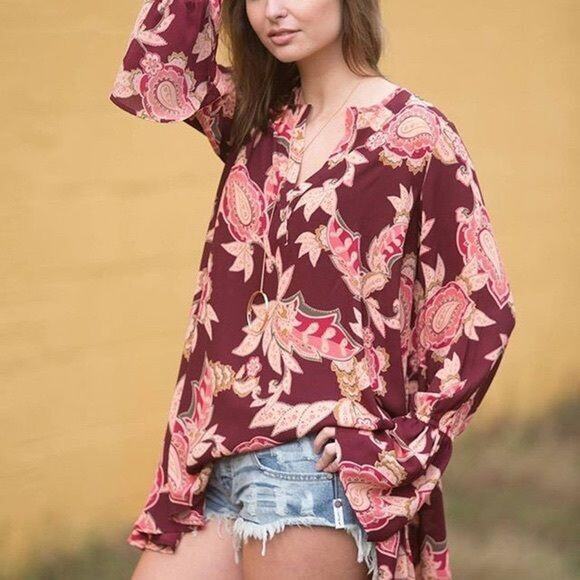 Show Me Your Mumu Perveen Pirate Tunic Paisley Size XS New‎ with Tags - Picture 1 of 9